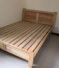 出售二手双人床1.5m宽 全实木 结实耐用