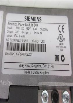 西门子6SL3224-0BE21-5UA0电机马达 控制器模块