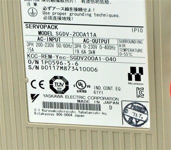 安川sgdv-200a11a伺服驱动