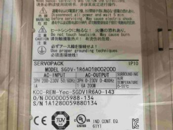 安川sgdv-1r6a01b002000伺服驱动器