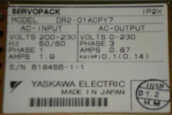 安川DR2-O1ACPY7伺服驱动器