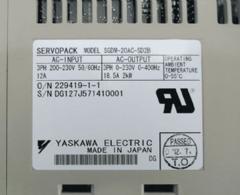 安川sgdm-20ac-sd2b伺服电机