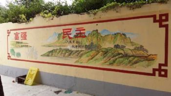 河北邢台宝加利陶瓷墙体喷绘广告特点 主题餐厅墙体彩画