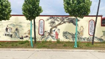 海南琼海停车场墙体彩绘 诗名建材刷墙广告喷绘布