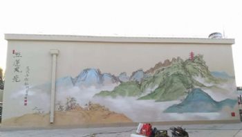 广东茂名墙画墙体彩绘 喜之郎刷墙广告颜料