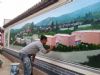 四川宜宾补习学校墙体广告 展览馆墙面绘画