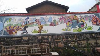 浙江金华商场墙体绘画 守护良心品牌