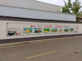 泉州墙面喷涂广告持续输出 美丽乡村壁画色彩亮丽