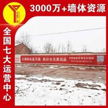 固原刷农村广告醒目展示,彩绘墙面赋予乡村魅力