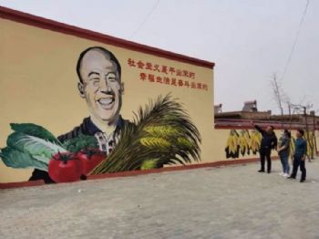 广东中山刷墙广告走进千家亿户 河源美丽乡村墙绘