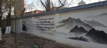 百色高耸建筑墙面彩绘 箭牌刷墙广告