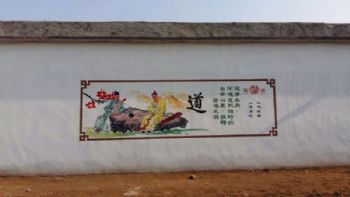 海南临高县墙面浮雕壁画 墙体绘画广告