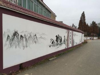 江西新余五星级酒店墙面绘画 手绘墙画广告