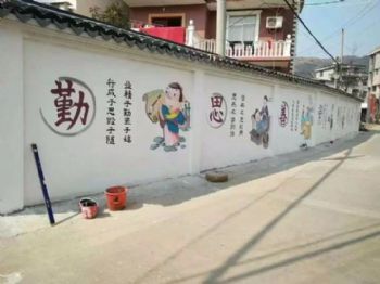 常州文明墙绘走廊 佛山手绘墙画工程 彩绘墙画 防水耐晒