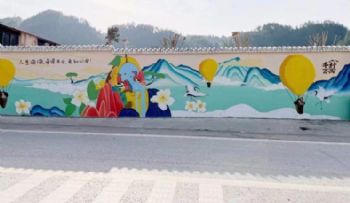 承德地产标识系统设计墙面绘画 建材刷墙广告