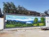 岳阳餐厅墙体广告 学校文化墙壁画