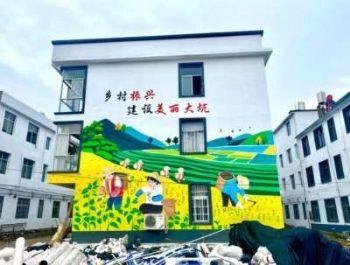 大同彩绘墙面,大同农村墙画手绘画,墙绘壁画彩绘