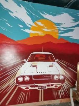 晋城彩绘墙体,忻州外墙创意彩绘,景区外墙彩绘
