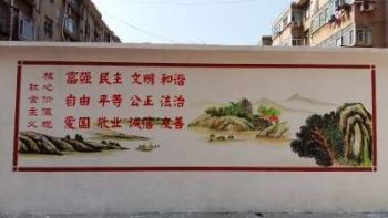 三门峡国画墙绘,商丘乡村振兴彩绘,农耕文化墙彩绘
