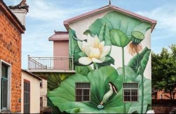 三门峡美丽乡村壁画,周口新农村建设墙体彩绘,墙体壁画彩绘