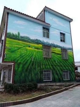 郑州国画墙绘,安阳新农村建设墙体彩绘,乡村文化墙