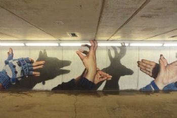 中山手绘墙画 彩绘文化墙 汕头烟囱美化公司