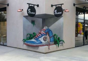 安阳墙画手绘火锅店墙绘冷却塔刷蓝天白云 自有画师