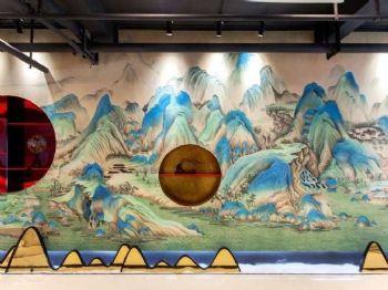 随州手绘墙画工程素材多样 美化烟囱 墙体壁画彩绘