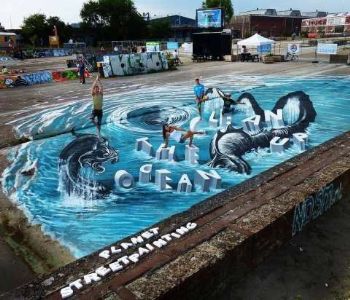荆门城市文化墙画工精湛 水塔彩绘工程 农村墙体绘画