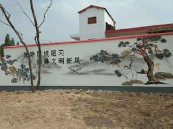 十堰手工墙体画经久不褪色 水塔彩绘工程 墙面喷画