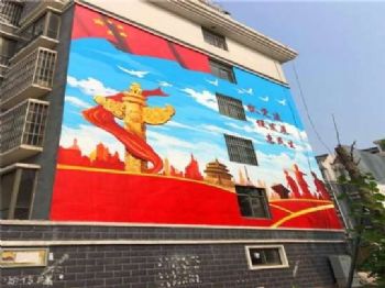 鄂州彩绘墙画免费出图 烟囱美化 宣传家风彩绘