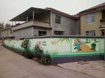 天水墙体喷画 墙壁彩绘画面丰富 筒仓美化