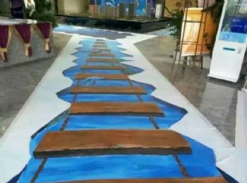 平凉乡村墙体画 长廊彩绘快速交付 烟囱装饰画
