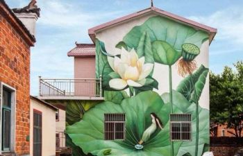 株洲立体画墙绘描绘网红打卡地 娄底乡村振兴彩绘