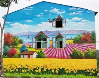 临夏新农村墙面宣传画,金昌乡村振兴墙画手绘,武威配电箱绘画