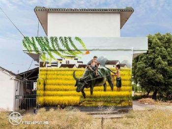 珠海户外墙体喷绘广告墙绘墙画绘画桥梁 施工严谨