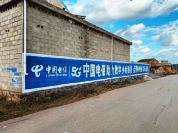 湖南邵阳墙体广告 商场墙画手绘广告引领宣传标向