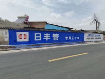 墙体广告咸宁,户外墙体喷绘洗护用品新农村绘画