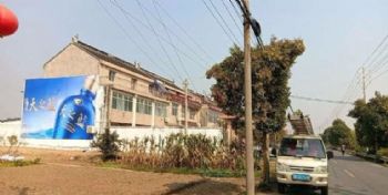 陕西咸阳补习学校户外刷广告 金台喷绘墙体广告记忆深刻