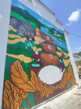 河池大型会议室墙画 智慧科技，点亮农村新生活