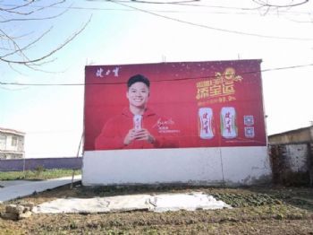 甘肃天水墙体写大字 房地产墙绘彩绘增强品牌记忆