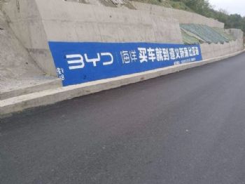 甘肃陇南彩绘墙体广告 电动车墙体标语广告增强品牌记忆