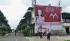 朔州户外墙体喷画,地板墙体写标语,美丽乡村壁画