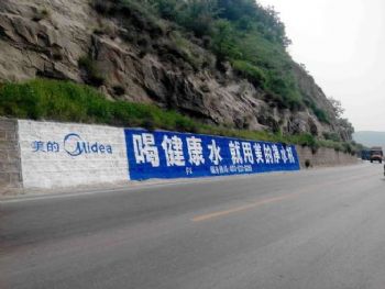 洛阳河南墙体广告,粮油调味户外喷绘广告,室内手绘墙