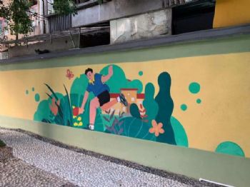 陇南广场墙壁绘画 渗透农村市场