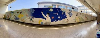 六安房地产手写墙体广告 高架桥墙体绘画