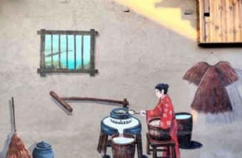 十堰墙体风景彩绘新农村手绘画 球罐美化