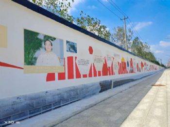 宜昌墙体风景彩绘新农村墙面宣传画 水塔美化工程