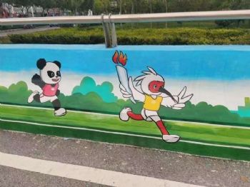 鄂州美丽乡村壁画宣传家风彩绘 烟囱外壁写字