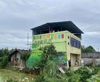 潜江小区美化墙绘振兴乡村绘画 烟囱彩绘施工